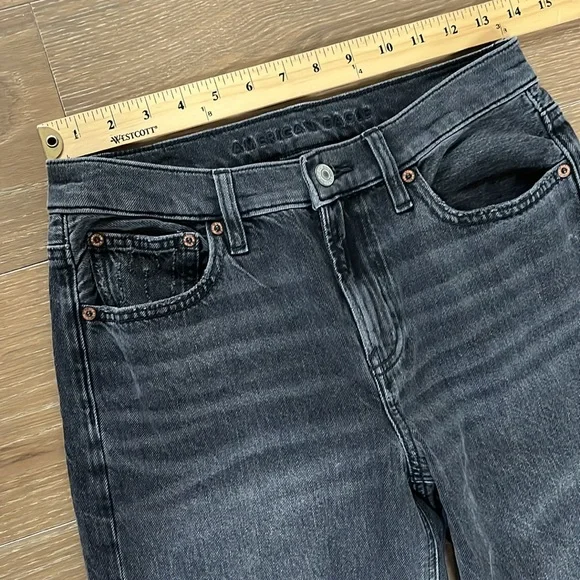 American Eagle 90’s Boot Cut Women's Distressed Black Jeans size 2
